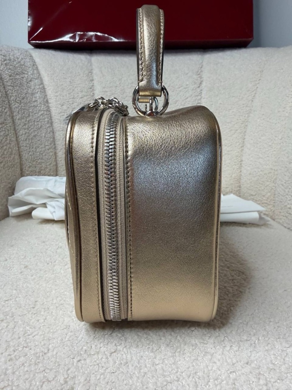 Gucci Blondie Gold Leather Top Handle Bag - Picture 4 of 12